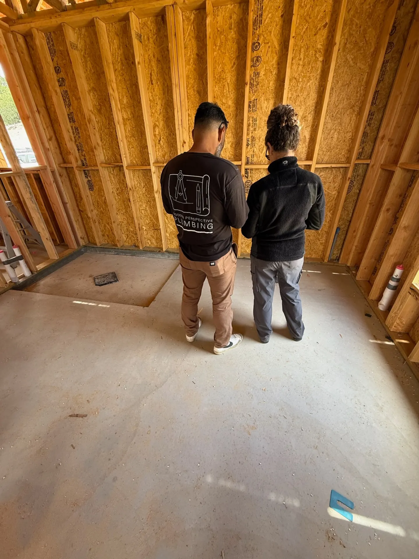 Modern Perspective Plumbing team on a residential jobsite